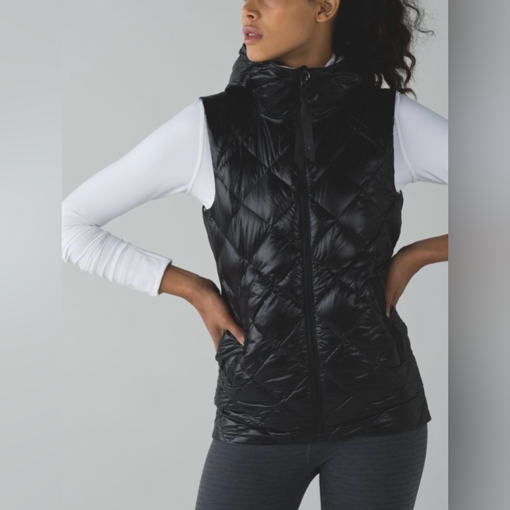 Lululemon The Fluffiest Vest Black / Ziggy Snake Butter Pink Black/ Size: 4